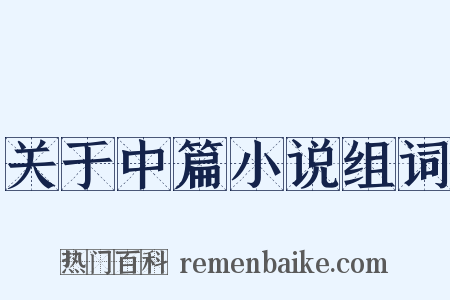 关于中篇小说组词是什么意思的图片